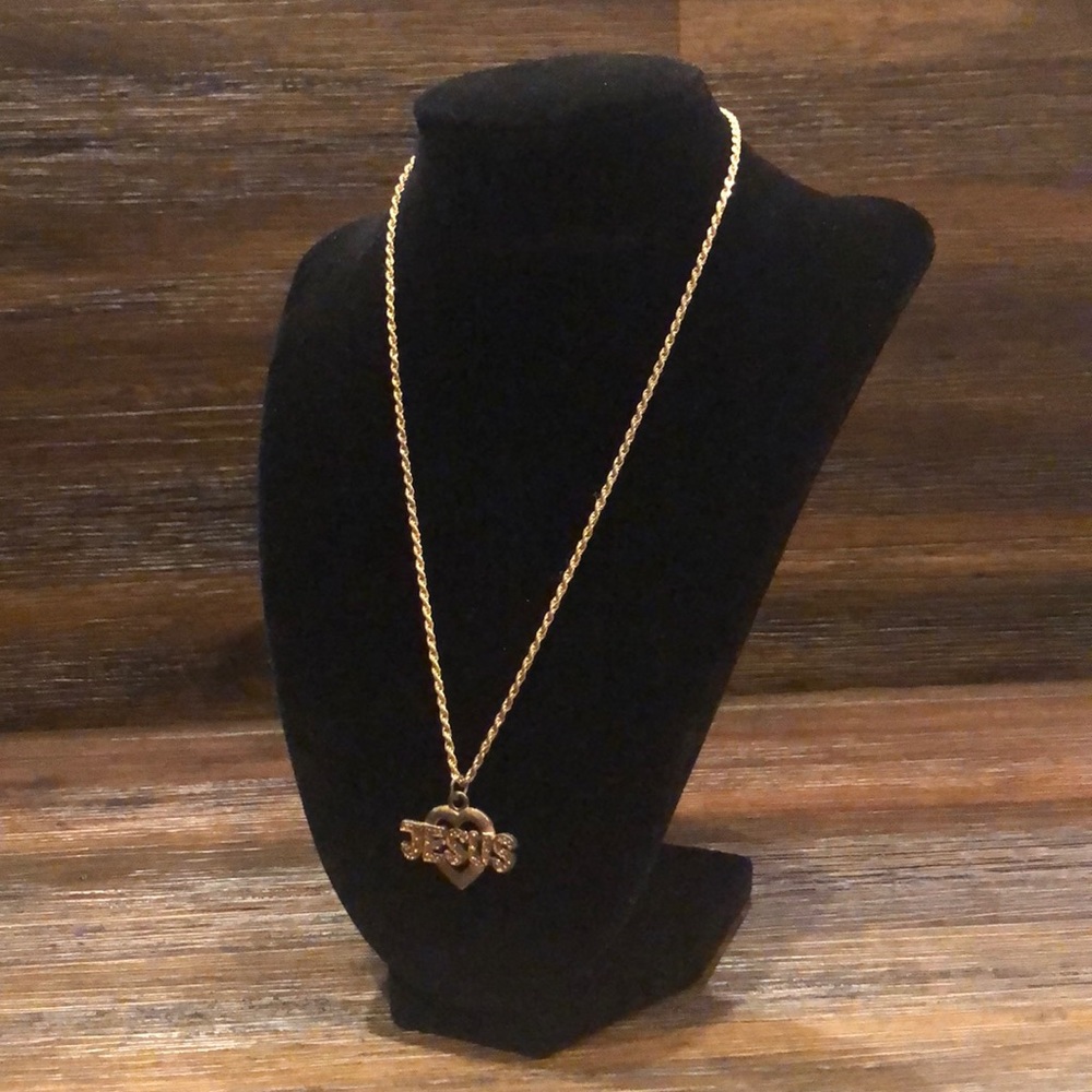 Gold covered Jesus Necklace